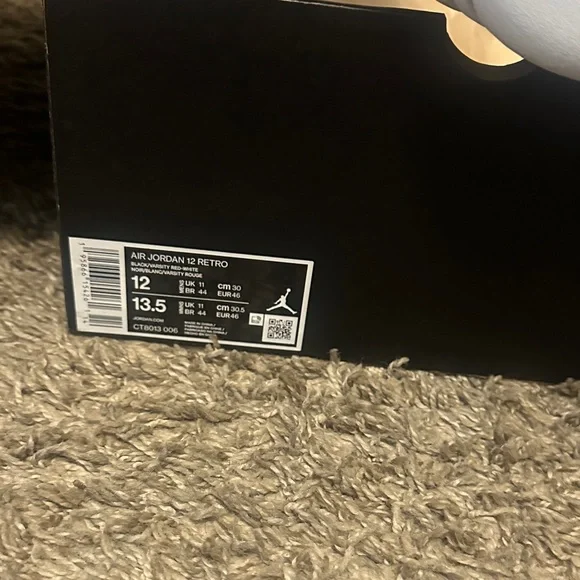 Jordan 12 Retro Black and White Sneakers - Picture 2 of 7